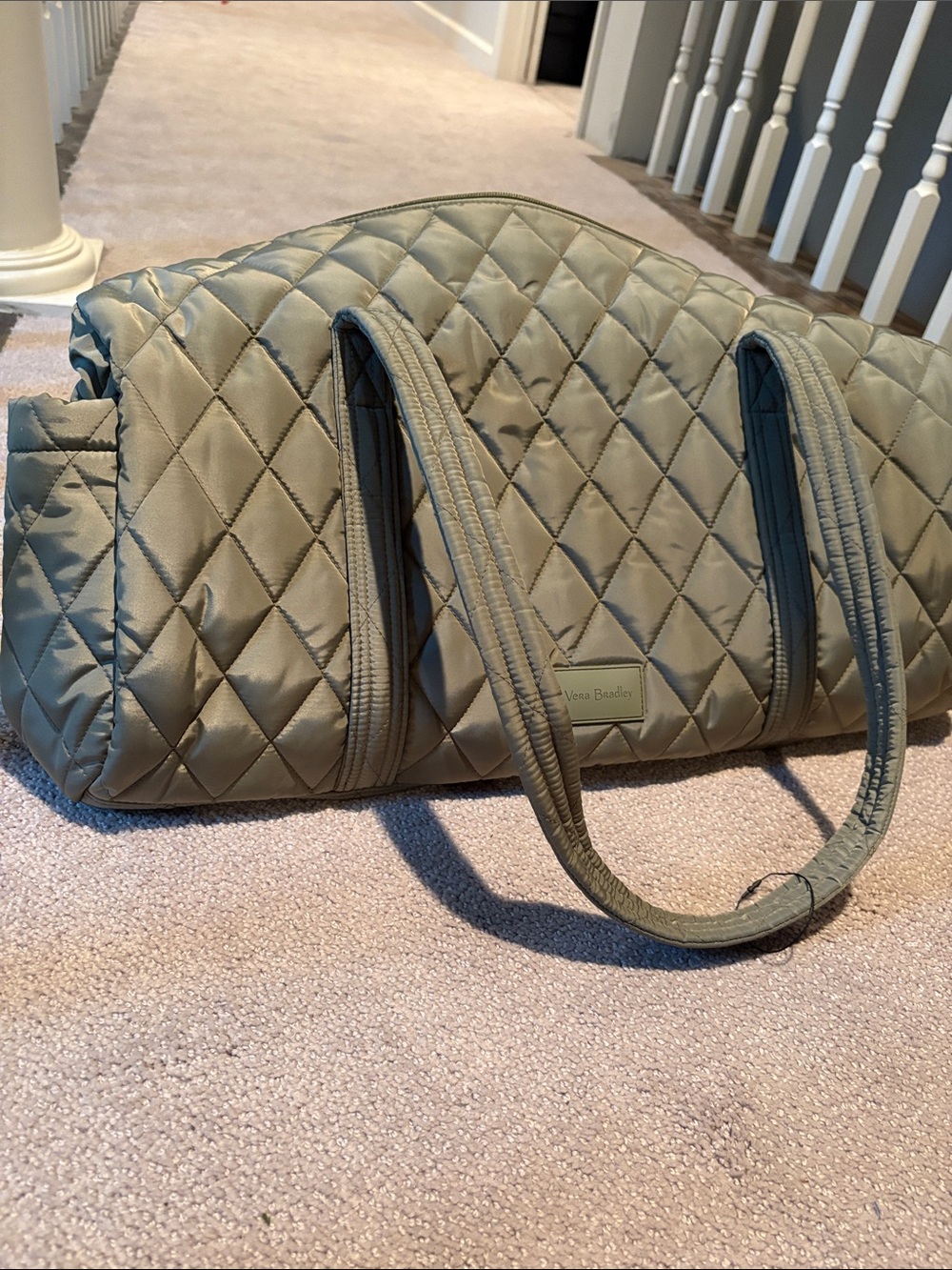 Vera Bradley Quilted Olive Travel Tote